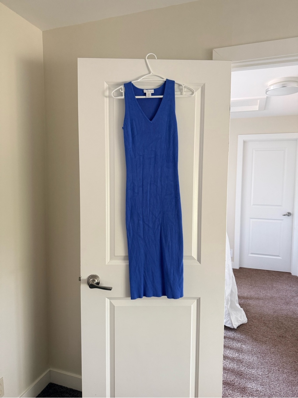 House of Harlow 1960 Cobalt Blue V-Neck Midi Dress